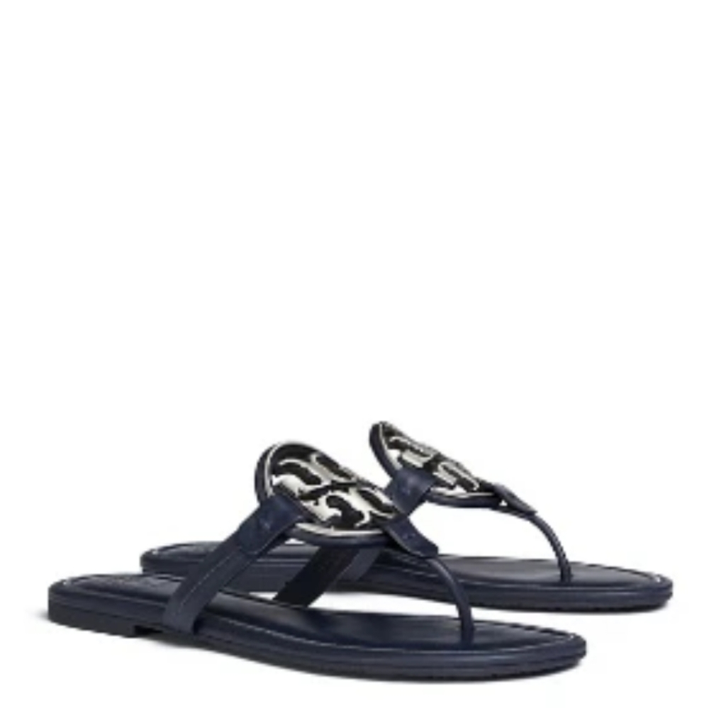 New Tory Burch  Metal Miller Sandals size 7.5